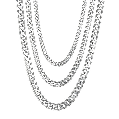 1pc Titanium Steel Men's Necklace, Stainless Steel