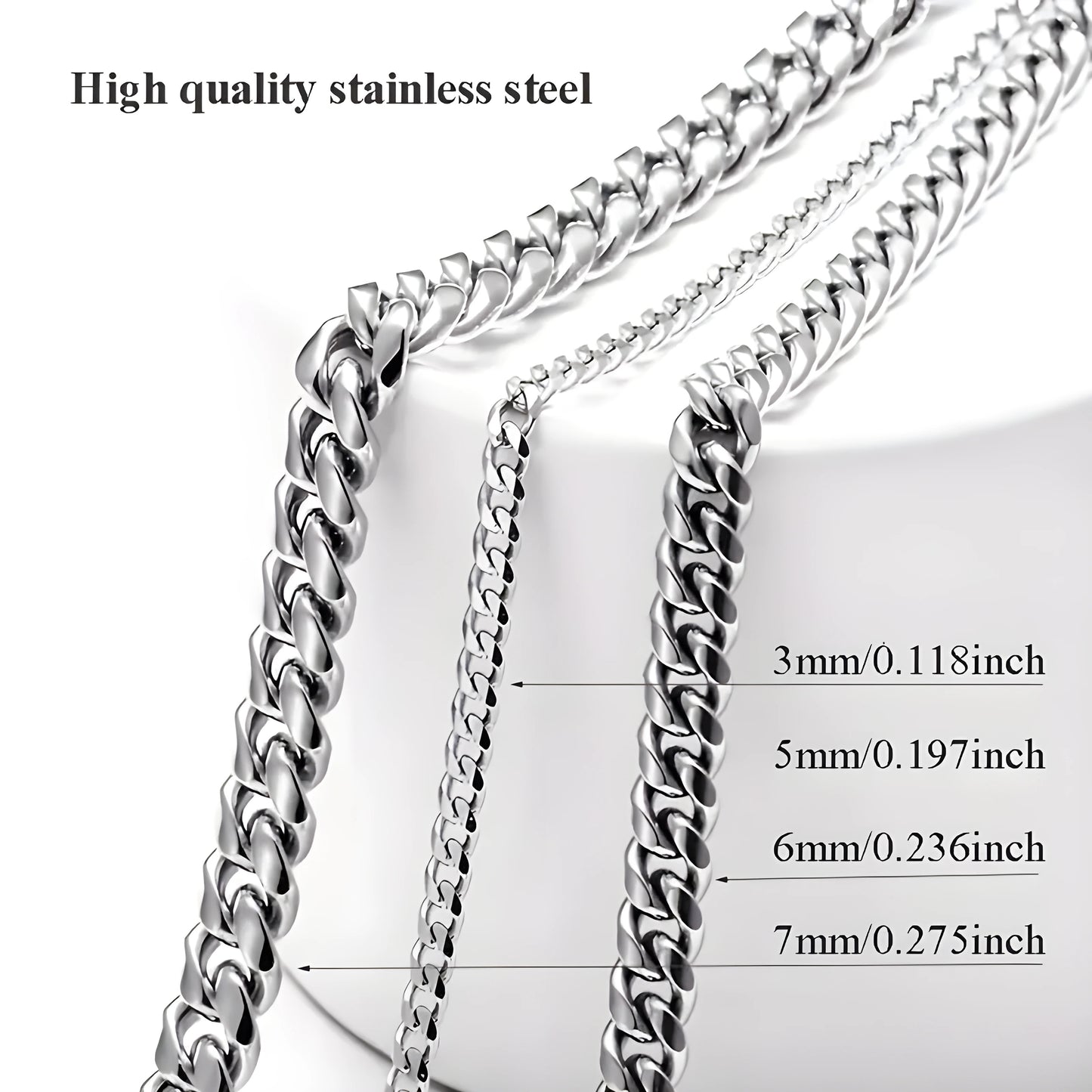 1pc Titanium Steel Men's Necklace, Stainless Steel