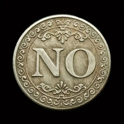 YES/NO Letter Coin – High-Quality Copper Metal