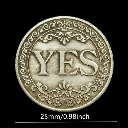 YES/NO Letter Coin – High-Quality Copper Metal