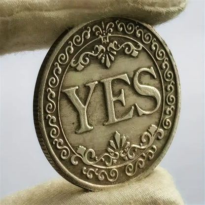 YES/NO Letter Coin – High-Quality Copper Metal
